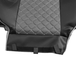 Комплект 1+1 тапицерия от еко кожа за DAF XF 106 2015-2021 - сиво-черно