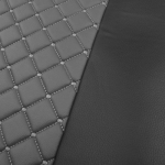 Комплект 1+1 тапицерия от еко кожа за DAF XF 106 2015-2021 - сиво-черно