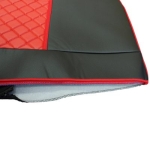 Комплект 1+1 тапицерия от еко кожа за DAF XF 106 2015-2021 - червено-черно