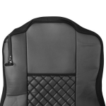 Комплект 1+1 тапицерия от еко кожа за MERCEDES ACTROS MP4 EURO 6 2015-2021 - черно