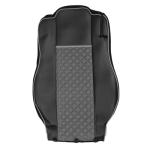 Комплект 1+1 тапицерия от еко кожа за MERCEDES ACTROS MP4 EURO 6 2015-2021 - сиво-черно