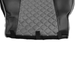 Комплект 1+1 тапицерия от еко кожа за MERCEDES ACTROS MP4 EURO 6 2015-2021 - сиво-черно