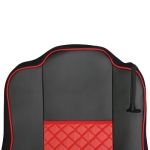 Комплект 1+1 тапицерия от еко кожа за MERCEDES ACTROS MP4 EURO 6 2015-2021 - червено-черно