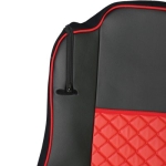 Комплект 1+1 тапицерия от еко кожа за MERCEDES ACTROS MP4 EURO 6 2015-2021 - червено-черно