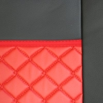 Комплект 1+1 тапицерия от еко кожа за MERCEDES ACTROS MP4 EURO 6 2015-2021 - червено-черно