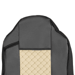 Комплект 1+1 тапицерия от еко кожа за IVECO STRALIS S-WAY 2021 - бежово-черно