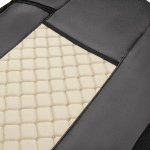 Комплект 1+1 тапицерия от еко кожа за IVECO STRALIS S-WAY 2021 - бежово-черно