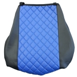 Комплект 1+1 тапицерия от еко кожа за IVECO STRALIS S-WAY 2021 - синьо-черно