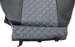 Комплект 1+1 тапицерия от еко кожа за IVECO STRALIS S-WAY 2021 - сиво-черно