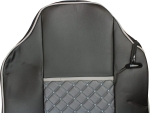 Комплект 1+1 тапицерия от еко кожа за IVECO STRALIS S-WAY 2021 - сиво-черно