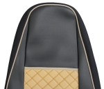 Комплект 1+1 тапицерия от еко кожа за VOLVO FH EURO 6 2016-2020 - бежово-черно