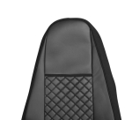 Комплект 1+1 тапицерия от еко кожа за VOLVO FH EURO 6 2016-2020 - черно