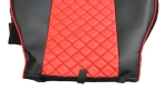 Комплект 1+1 тапицерия от еко кожа за VOLVO FH EURO 6 2016-2020 - червено-черно