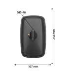 Универсално външно странично огледало за обратно виждане 26х17см за камион автобус строителни и селскостопански машини багери кемпери и др.