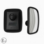 Комплект 2 броя универсални широкоъгълни странични огледала за обратно виждане 222 mm x 172 mm за камион мотокар строителни и селскостопански машини багери кемпери и др.