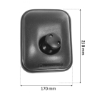 Универсално външно странично широкоъгълно огледало за обратно виждане 22х17см за камион автобус строителни и селскостопански машини кемпери и др. - одобрение E4