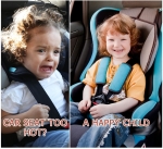 Универсален калъф за детско столче за автомобил - сенник с текстилна подплата за защита от слънцеви лъчи и високи температури