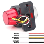 Комплект от 2 броя ЛЕД LED Странични Габарити Габаритни Светлини Тип Рогче с Неон Ефект за Камион Ремарке Тир Бус Ван Каравана и др. 12-24V червено-бяло-оранжево