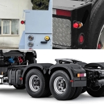 Комплект от 2 броя ЛЕД LED Странични Габарити Габаритни Светлини Тип Рогче с Неон Ефект за Камион Ремарке Тир Бус Ван Каравана и др. 12-24V червено-бяло-оранжево