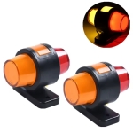 Комплект от 2 броя ЛЕД LED Странични Габарити Габаритни Светлини Тип Рогче с Неон Ефект за Камион Ремарке Тир Бус Ван Каравана и др. 12-24V червено-оранжево-оранжево