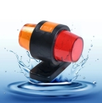 Комплект от 2 броя ЛЕД LED Странични Габарити Габаритни Светлини Тип Рогче с Неон Ефект за Камион Ремарке Тир Бус Ван Каравана и др. 12-24V червено-оранжево-оранжево