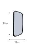 Универсално външно странично огледало за обратно виждане 384 mm x 190 mm за камион автобус строителни и селскостопански машини и др.