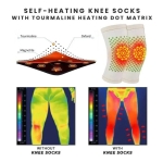 Комплект от 2 бр. самозагряващи се наколенки с турмалин - еластични, универсален размер, унисекс, цвят черен