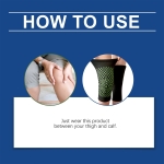 Комплект от 2 бр. самозагряващи се наколенки с турмалин - еластични, универсален размер, унисекс, цвят черен