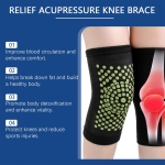 Комплект от 2 бр. самозагряващи се наколенки с турмалин - еластични, универсален размер, унисекс, цвят черен