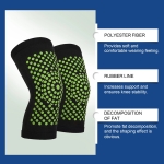 Комплект от 2 бр. самозагряващи се наколенки с турмалин - еластични, универсален размер, унисекс, цвят черен