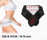 Лумбален колан с турмалин и магнити, регулируем, унисекс - размер M, 100 cm, черен цвят