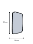 Комплект от 2 бр. универсални огледала за обратно виждане с основа 300 mm x 183 mm за камион автобус строителни и селскостопански машини и др.