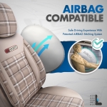 Комплект Луксозна Тапицерия OTOM текстил с еко кожа TORO Design – Бежова с бежов шев, за Предни и Задни Седалки