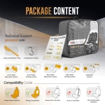 Комплект Луксозна Тапицерия OTOM текстил с еко кожа THRONE Design – Черна със сив шев, за Предни и Задни Седалки