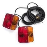 Универсални Стопове за ремарке с крушки, 4 функции с кабел и букса 7 пина – 12V, E24