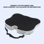 Ергономична седалка с мемори пяна и 3D дишаща мрежа – противохлъзгаща, с колан, за кола, офис и дом