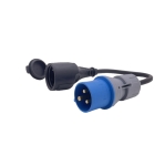 Адаптерен кабел от CEE щепсел към Schuko контакт - IP44 – 230V / 16A, 3G2.5, за кемпер, каравана и къмпинг