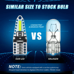 Комплект 2 бр. LED крушки T10, W5W, CANBUS, 6000K бяла светлина, 200 лумена,  12V – блистер