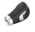 Универсална топка за скоростен лост автомобил – 5/6 скорости – черна кожа / хром – адаптери M8 M10 M12