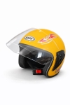 Каска с визьор за мотор, скутер, ATV - размер M/L, Жълт металик