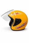 Каска с визьор за мотор, скутер, ATV - размер M/L, Жълт металик