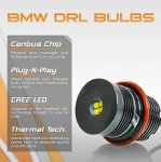Комплект LED Angel Eyes крушки за BMW – CANBUS,  бяла светлина, Plug & Play
