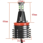 Комплект H8 40W LED Angel Eyes крушки за BMW – CANBUS, бяла светлина, OEM 63217760782