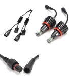 Комплект H8 40W LED Angel Eyes крушки за BMW – CANBUS, жълта / оранжева светлина, OEM 63217760782