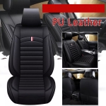 Комплект луксозна кожена тапицерия, Черна за предна и задна седалка Клас А