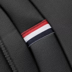 Комплект луксозна кожена тапицерия, Черна за предна и задна седалка Клас А