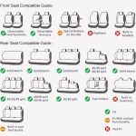 Комплект луксозна кожена тапицерия, Черна за предна и задна седалка Клас А
