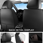 Комплект луксозна кожена тапицерия, Черно с червено за предна и задна седалка Клас А