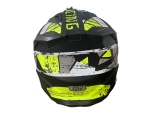 Мотокрос - Ендуро каска за мотор, ATV, велосипед – размер XS (51–52 см) черен мат с неоново жълт дизайн