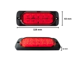 Червена LED Сигнална / Аварийна Блиц светлина - 12 диода  12V-24V